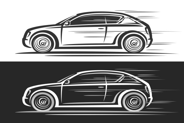 矢量标志为掀背车图片下载