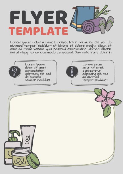 矢量模板相关的水疗，美容和健康。可编辑设计的传单，广告，广告，杂志图片下载