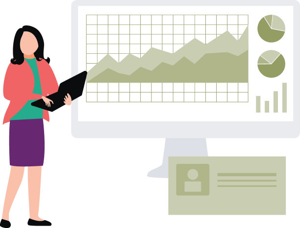 这个女孩正在用笔记本电脑工作。图片下载