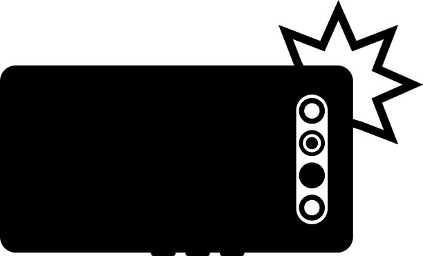 照片上的智能手机与闪光灯矢量。智能手机，自拍，Flash图标图片下载