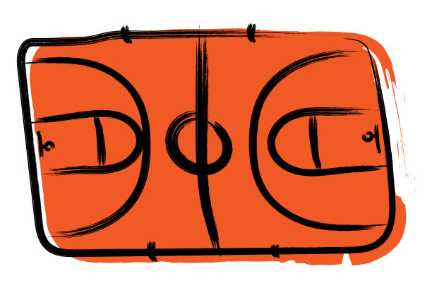 手绘篮球场地板。图片下载