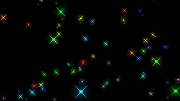 通过空间对星系进行抽象的探索。繁星满天的夜空。星星散落，闪烁在太空和星系的黑色背景高清视频。图片下载