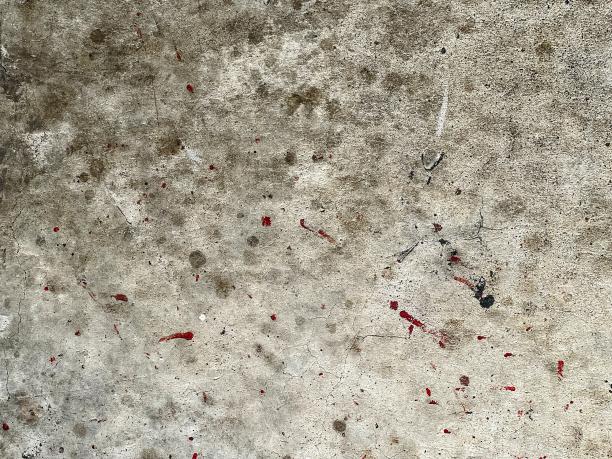 一个红色的消防栓放在水泥墙顶上的照片。图片下载