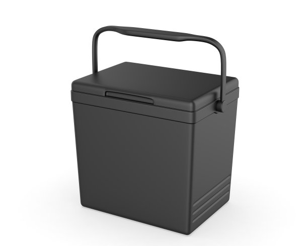 空白便携式冷藏箱冰箱孤立在白色背景。图片下载