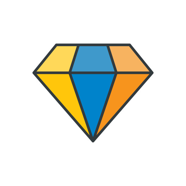 钻石图标矢量设计模板简单而现代的概念图片下载
