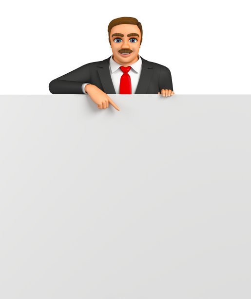 胖商人在白板上解释图片下载