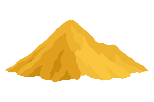 建筑材料。一堆沙子。建筑工程卡通用品。建筑的概念。插图可用于建筑工地或说明装修工程图片下载