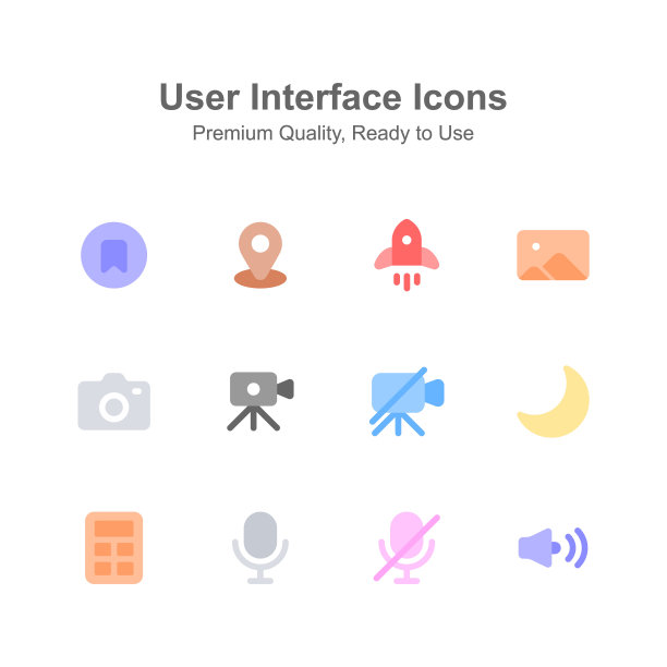 创意精心制作的用户界面图标包在可编辑的风格，准备在网站和移动应用程序中使用。图片下载
