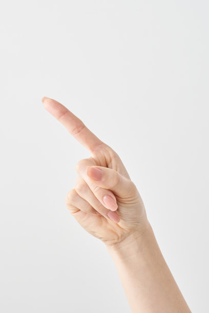 一个女人的食指对角线向上图片下载