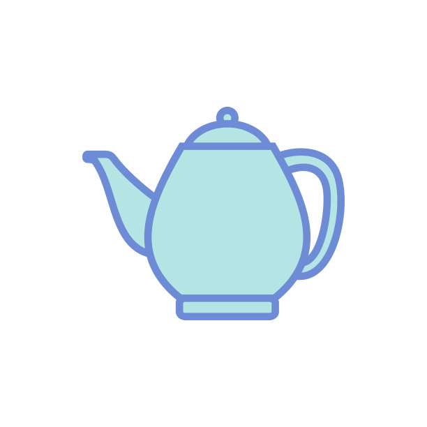 茶壶图标矢量模板插图设计图片下载