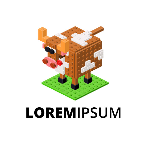 符号与牛的印刷和设计。向量的剪纸艺术。图片下载