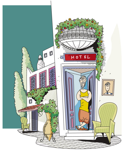 他退休后开了一家漂亮的招待所图片下载