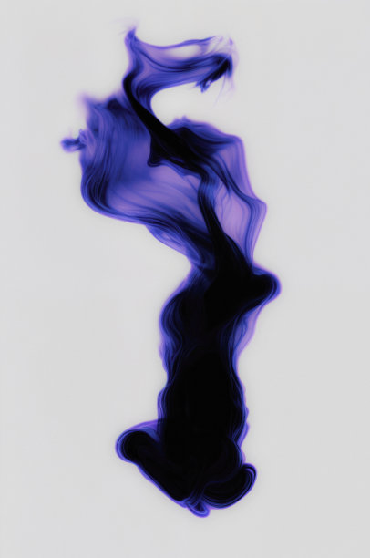 彩色墨水滴入液体，灰色背景图片下载