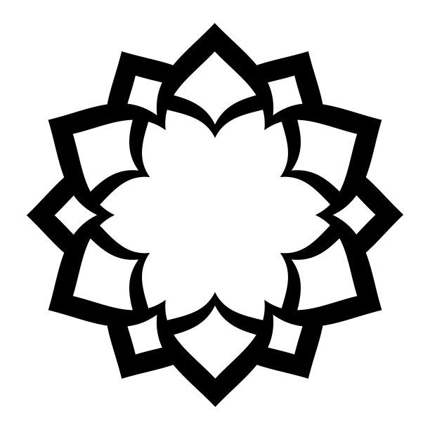 花朵图标。现代抽象图标或标志。设计的几何形状。图片下载