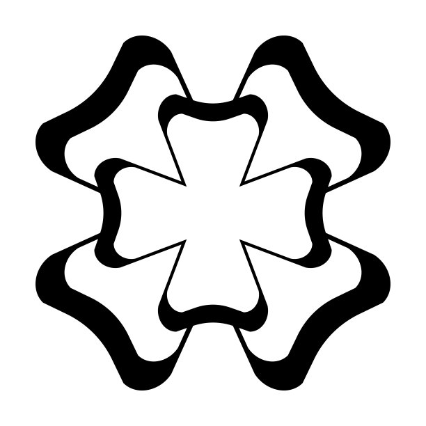 花朵图标。现代抽象图标或标志。设计的几何形状。图片下载