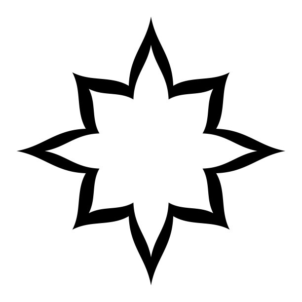 花朵图标。现代抽象图标或标志。设计的几何形状。图片下载