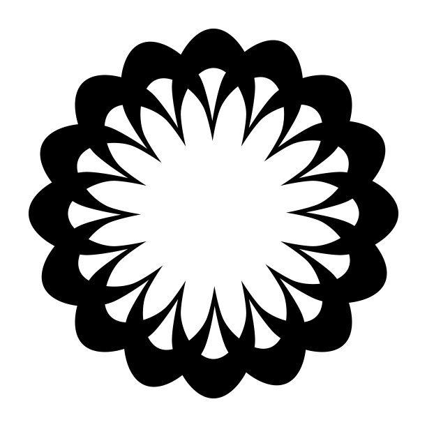 花朵图标。现代抽象图标或标志。设计的几何形状。图片下载