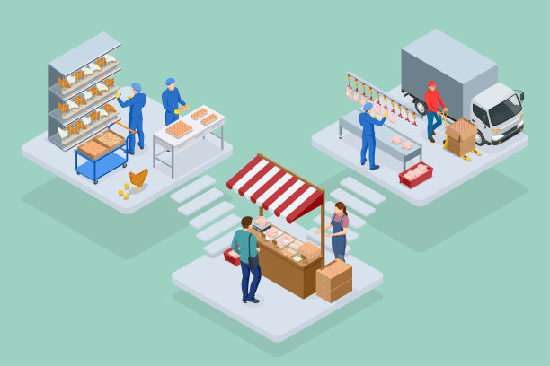 等距家禽养殖。家禽养殖场建设，生产鸡肉、蛋类及家禽制品。有机农业图片下载