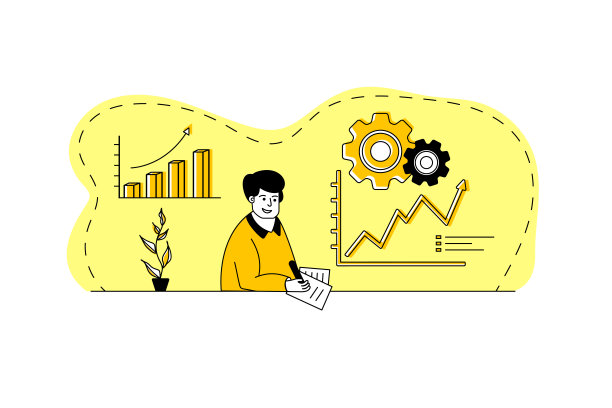 在家工作概念设计。在家里和办公室工作的自由职业者。在线学习，在线教育。工作时坐在桌子旁。现代扁平风格。图片下载