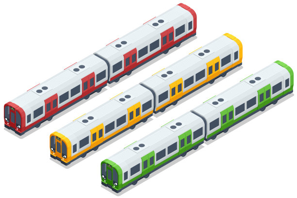 等距地铁地下列车。高质量的城市交通。人，地铁里的乘客。通勤乘客。地铁列车收藏。载客车:为运载大量乘客而设计的车辆图片下载