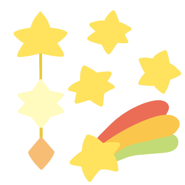 彩色插图没有主线的简单星星点缀图片下载