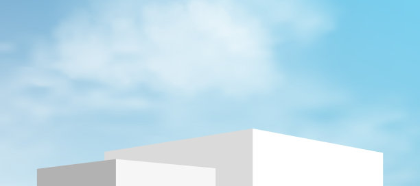 天蓝色，云背景，3d白色讲台步骤显示样机化妆品，矢量最小背景场景灰色平台，垂直设计横幅春夏背景图片下载