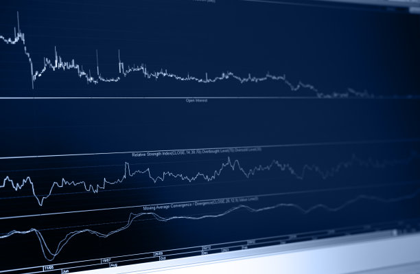 图表股票市场交易业务数据增长资金图表模糊蓝色背景图片下载