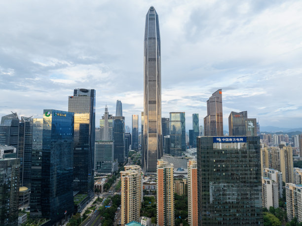 中国深圳全景天际线航拍照片图片下载