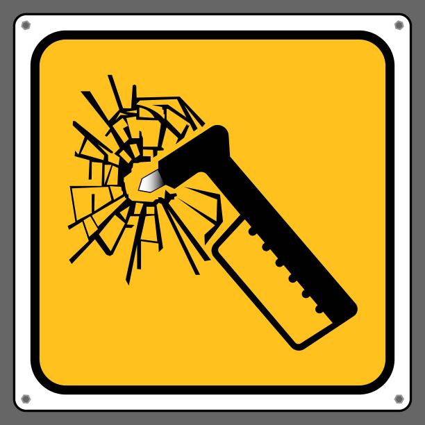 玻璃粉碎存储区域警告。,谨慎图片下载