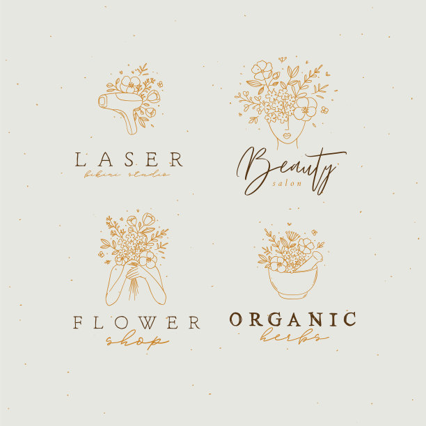 美花女人现代象征米色图片下载