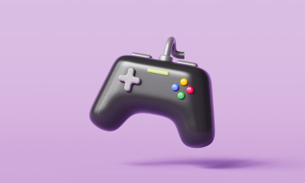 游戏摇杆手柄手柄图标。三维渲染图片下载