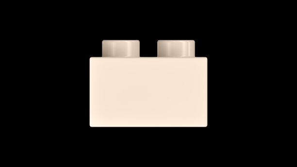 象牙玩具块孤立在一个黑色的背景。图片下载