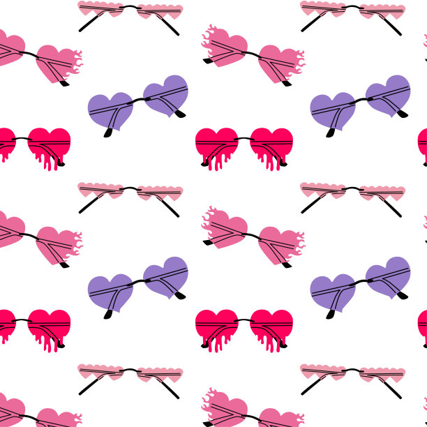 各种彩色太阳镜的图案图片下载