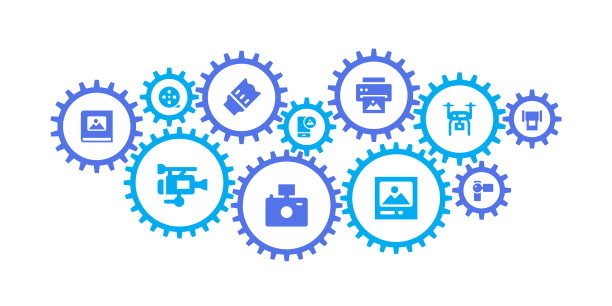齿轮机构和摄影图标图片下载
