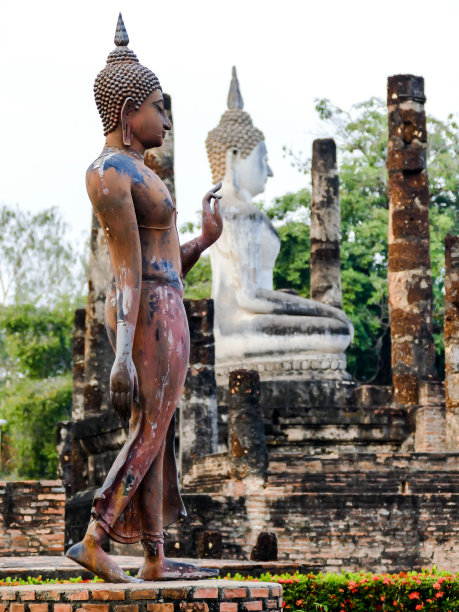 泰国大城府佛像，数码照片图片作为背景图片下载