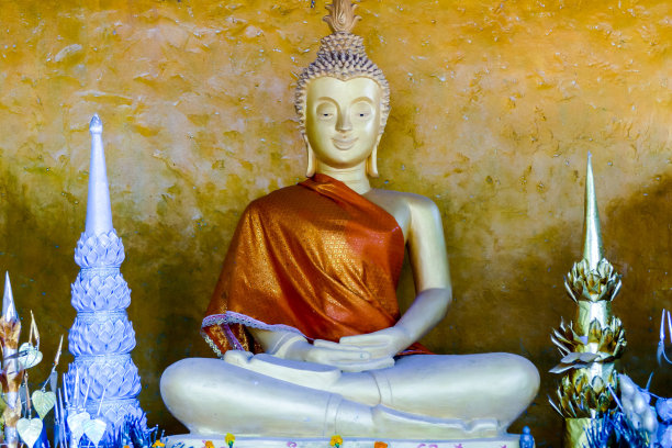 泰国佛像，数码照片为背景，摄于亚洲老挝旺荣图片下载