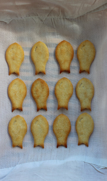 新鲜出炉的咸鱼饼干在线内面包篮垂直库存照片图片下载