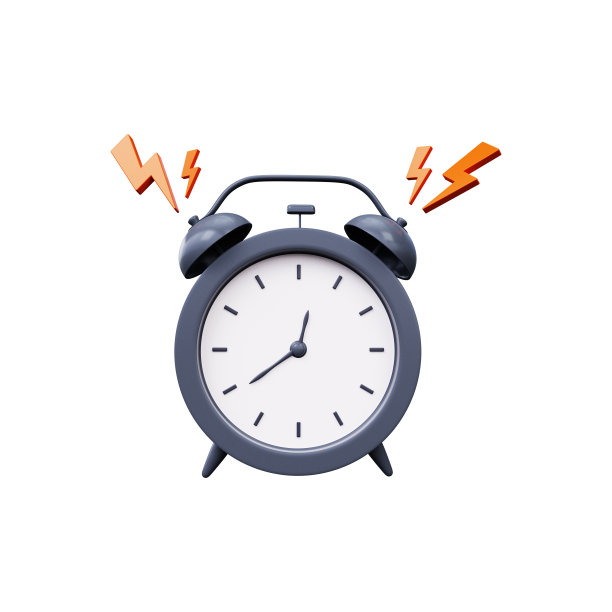 3D插图的黑色复古闹钟，股票照片图片下载
