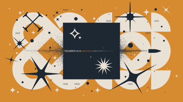 抽象的几何背景与爆炸粒子的立方体从子弹射击，图形的几何形状现代狂欢设计，矢量彩色全高清构图在Y2k新潮风格的艺术品图片下载