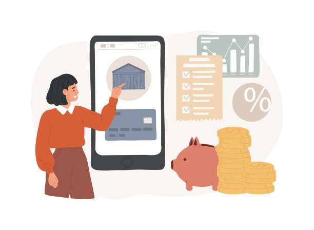 银行业务隔离概念矢量说明。图片下载