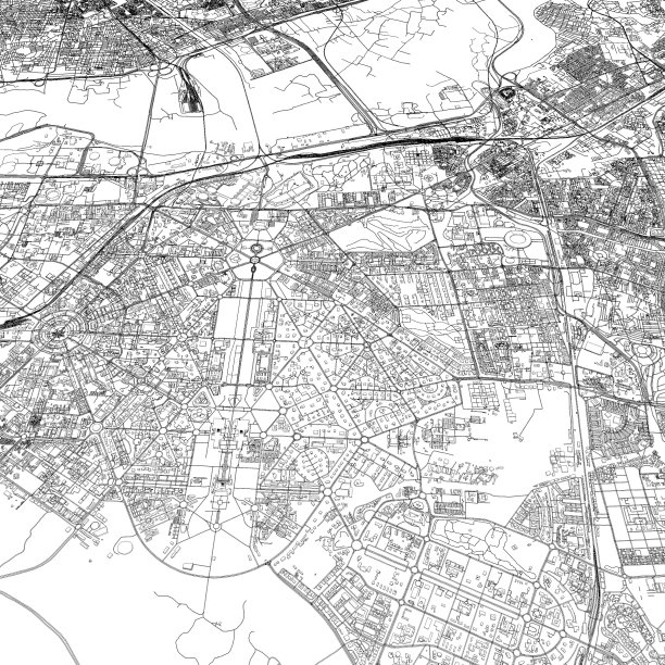 印度新德里的城市和城市的3D插图图片下载