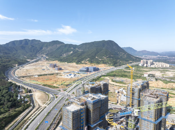 建筑工地的航拍照片图片下载