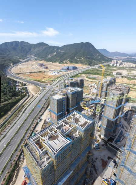 建筑工地的航拍照片图片下载