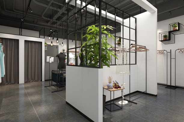 布店、时装店3d渲染图片下载