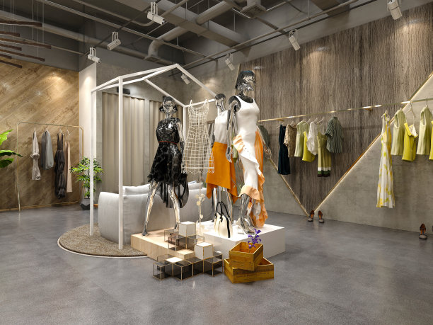 布店、时装店3d渲染图片下载