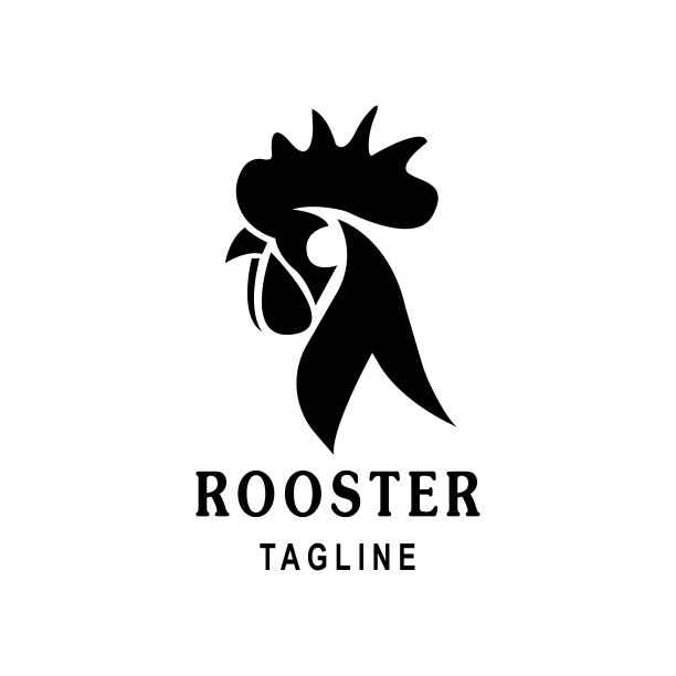 公鸡标志黑色公鸡标志简单的公鸡标志设计图片下载