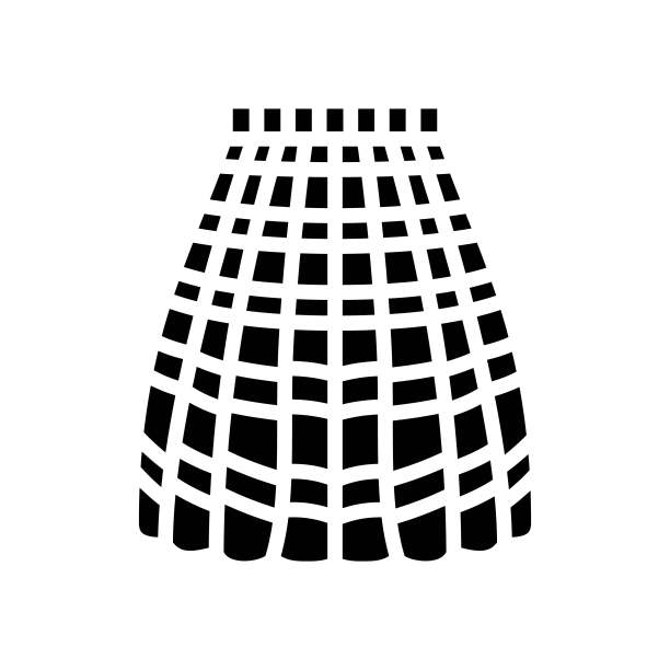 裙子日本学校象形图标矢量插图图片下载