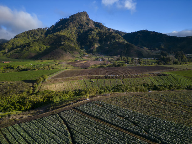航拍照片，乡村景观农场-库存照片图片下载