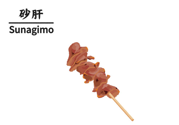 烤鸡肉串的Sunagimo图片下载