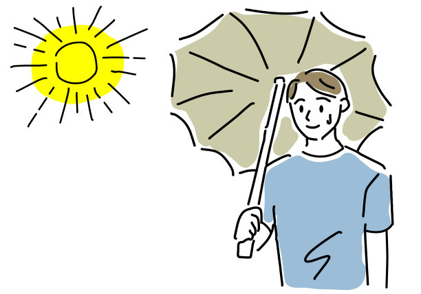 拿着阳伞的男人。图片下载